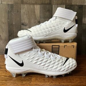 Nike Force Savage Pro 2 Triple White Football Cleats AH4000-100 Men Size NEW